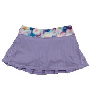 Ivivva by Lululemon Skort Girls 6 Purple Ruffles Lightweight Athleisure Running
